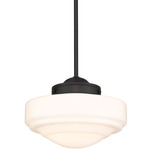 Ingalls Pendant - Matte Black / Vintage Milk