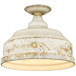 Keating Semi Flush Ceiling Light - Antique Ivory