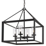 Smyth Chandelier - Matte Black / Clear