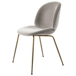 Beetle Upholstered Dining Chair - Antique Brass / Tempo 17