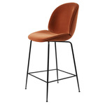Beetle Upholstered Bar / Counter Chair - Black / Tempo 23