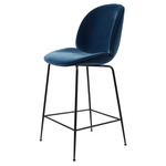 Beetle Upholstered Bar / Counter Chair - Black / Tempo 06