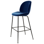 Beetle Upholstered Bar / Counter Chair - Black / Tempo 04