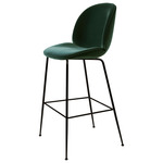 Beetle Upholstered Bar / Counter Chair - Black / Tempo 13