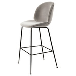 Beetle Upholstered Bar / Counter Chair - Black / Tempo 17