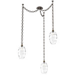 Ellisse Diamond Chain Swag Chandelier - Flat Bronze / Optic Clear