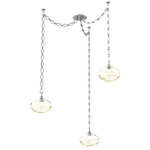 Coppa Diamond Chain Swag Chandelier - Beige Silver / Optic Amber