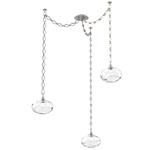 Coppa Diamond Chain Swag Chandelier - Beige Silver / Optic Clear