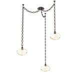 Coppa Diamond Chain Swag Chandelier - Flat Bronze / Optic Amber