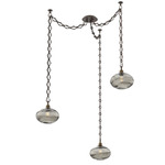 Coppa Diamond Chain Swag Chandelier - Flat Bronze / Optic Smoke