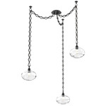 Coppa Diamond Chain Swag Chandelier - Matte Black / Optic Clear