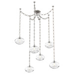 Coppa Diamond Chain Swag Chandelier - Beige Silver / Optic Clear