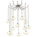 Coppa Diamond Chain Swag Chandelier - Beige Silver / Optic Amber