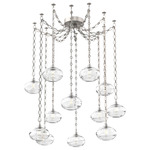 Coppa Diamond Chain Swag Chandelier - Beige Silver / Optic Clear