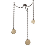 Gem Diamond Chain Swag Chandelier - Flat Bronze / Bronze