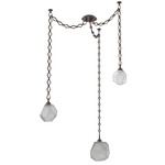 Gem Diamond Chain Swag Chandelier - Flat Bronze / Smoke