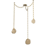 Gem Diamond Chain Swag Chandelier - Gilded Brass / Bronze