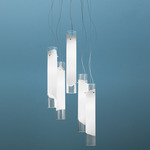 Lio 5 Light Pendant - Nickel / White