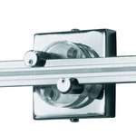 Wall Monorail 2 Inch Square Power Feed Canopy - Satin Nickel