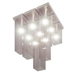 Tubes Multi Light Ceiling Light - Matte Nickel / Smoky