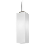 Tubes Pendant - Nickel / White