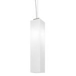 Tubes Pendant - Nickel / White