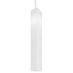 Tubes Pendant - Nickel / White