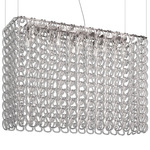 Giogali Rectangular Pendant - Chrome / Transparent