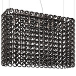 Giogali Rectangular Pendant - Chrome / Black