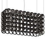 Giogali Rectangular Pendant - Chrome / Black