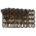 Minigiogali Rectangular Wall Sconce - Chrome / Bronze