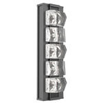Tessera Outdoor Wall Light - Argento Grey / Tessera Facet Cast Glass