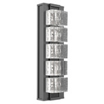 Tessera Outdoor Wall Light - Argento Grey / Tessera Wave Cast Glass