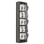 Tessera Outdoor Wall Light - Statuary Bronze / Tessera Facet Cast Glass