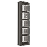 Tessera Outdoor Wall Light - Statuary Bronze / Tessera Pave Cast Glass