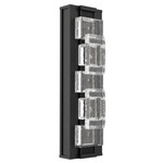 Tessera Outdoor Wall Light - Textured Black / Tessera Tetro Cast Glass