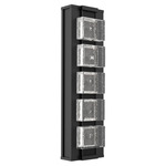 Tessera Outdoor Wall Light - Textured Black / Tessera Pave Cast Glass