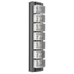 Tessera Outdoor Wall Light - Argento Grey / Tessera Wave Cast Glass