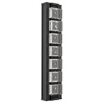 Tessera Outdoor Wall Light - Textured Black / Tessera Pave Cast Glass