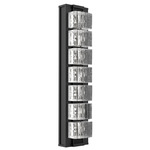 Tessera Outdoor Wall Light - Textured Black / Tessera Wave Cast Glass