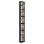 Tessera Outdoor Wall Light - Statuary Bronze / Tessera Pave Cast Glass
