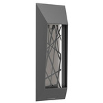 Nightfall Outdoor Dark Sky Wall Light - Argento Grey / Euclid Motif