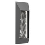 Nightfall Outdoor Dark Sky Wall Light - Argento Grey / Tidal Cast Glass
