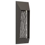 Nightfall Outdoor Dark Sky Wall Light - Statuary Bronze / Tidal Cast Glass