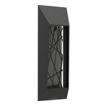 Nightfall Outdoor Dark Sky Wall Light - Textured Black / Euclid Motif