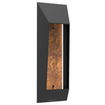 Nightfall Outdoor Dark Sky Wall Light - Textured Black / Sienna Slate
