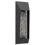 Nightfall Outdoor Dark Sky Wall Light - Textured Black / Linea Cast Glass