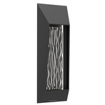 Nightfall Outdoor Dark Sky Wall Light - Textured Black / Tidal Cast Glass