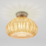 Diamante Semi Flush Mount - Nickel / Amber