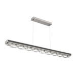 Tessera Linear Chandelier - Beige Silver / Tessera Tetro Cast Glass